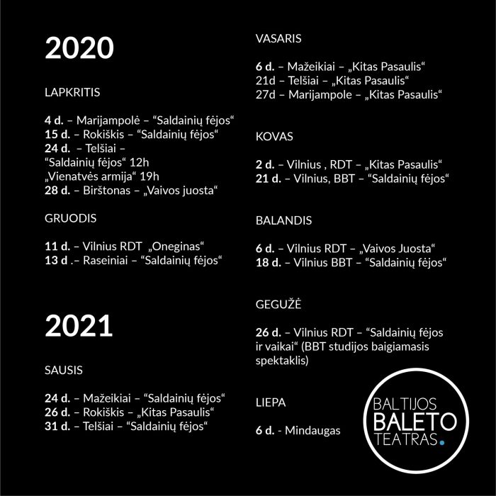 2020 – 2021 m. repertuaras